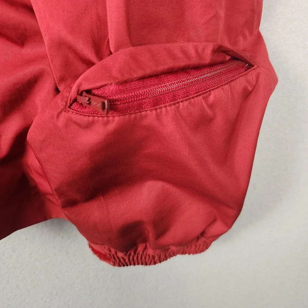 Polo Golf Ralph Lauren Jacket Mens‎ Large Red Packable Hood Windbreaker Full Zip